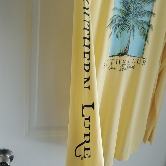 Yellow Long Sleeve Tee with Crew Neck - Picture 3 of 4